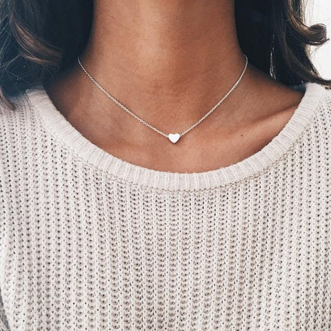 NK607 New Punk Fashion Minimalist Two Leaves Pendant Clavicle Necklaces For Women Jewelry Gift Tassel Summer Beach Chain Collier