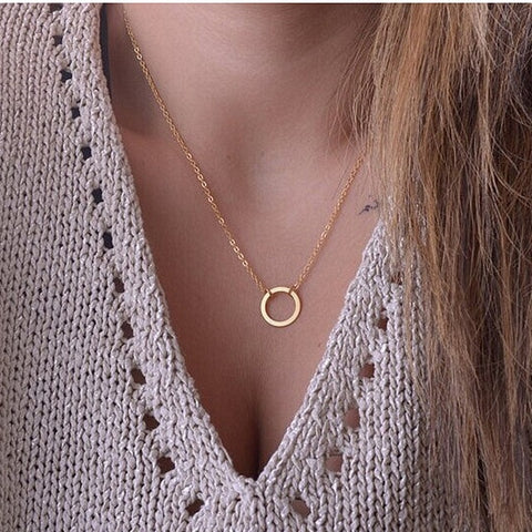 NK607 New Punk Fashion Minimalist Two Leaves Pendant Clavicle Necklaces For Women Jewelry Gift Tassel Summer Beach Chain Collier