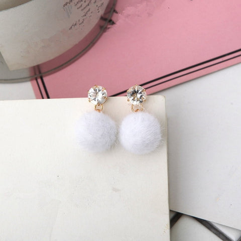 2019 New Hot Korean Fashion Peach Heart Zircon Crystal Stud Earrings For Women Jewelry