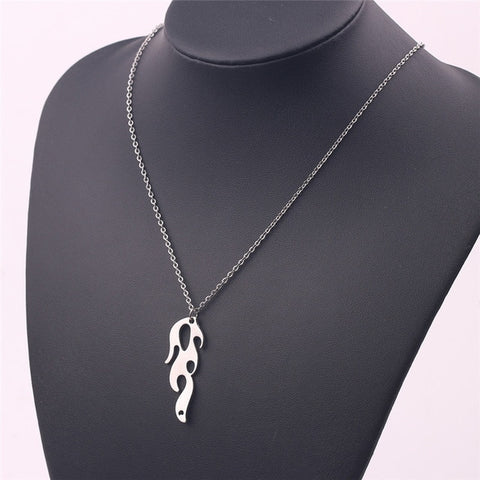 Fashion Necklaces 2019 Harajuku Streetwear Flame Unisex Necklace Punk Accessory Rock Chain Choker Necklaces Nightclub Jewelry