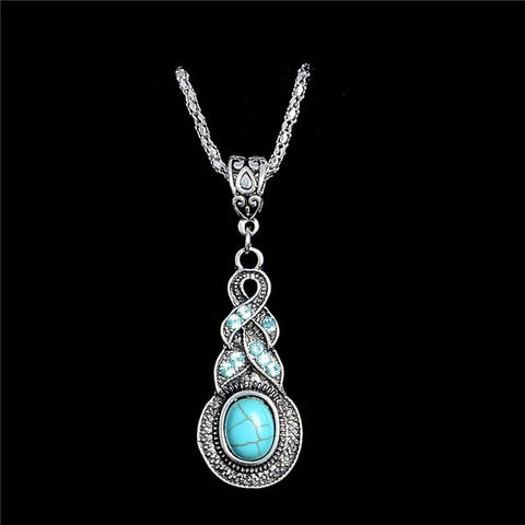 QCOOLJLY Tempting Flower Shape Style 1pc Elegant Silver Color pendant Fine Natural Stone necklace For Women Wholesale