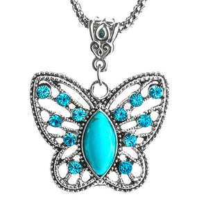 QCOOLJLY Tempting Flower Shape Style 1pc Elegant Silver Color pendant Fine Natural Stone necklace For Women Wholesale