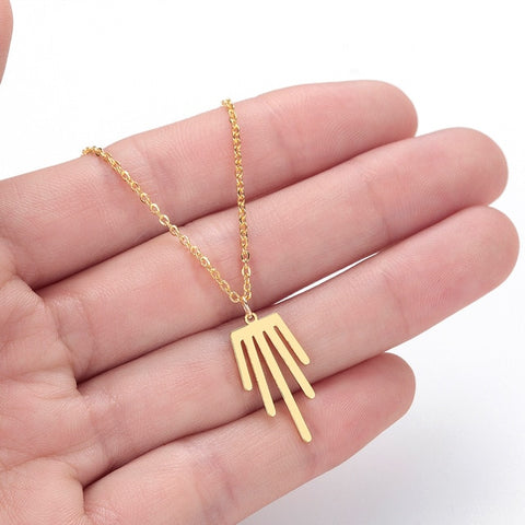 Thunder Bolt Lighting Necklace Women Men Jewelry Stainless Steel Vintage Tibetan Pendant Fashion Necklace Birthday Gift Collier