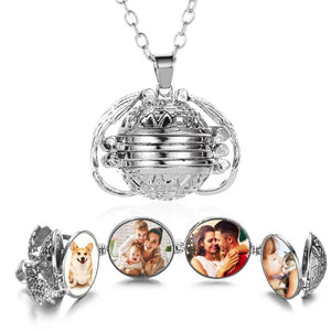 1Pcs Magic Expanding Photos Pendant Memorable Pendant Necklace With A Medallion Angel Wings Necklace With A Pendant Trendy Land