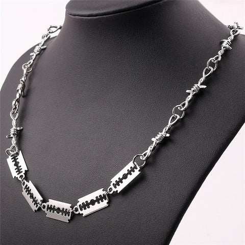 Fashion Necklaces 2019 Harajuku Streetwear Flame Unisex Necklace Punk Accessory Rock Chain Choker Necklaces Nightclub Jewelry