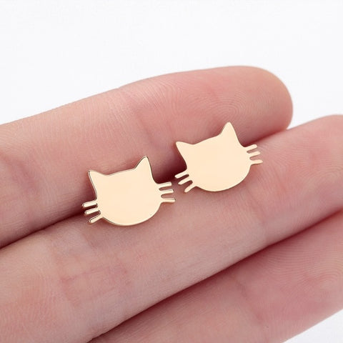 Chandler Hot 316L Stainless Steel Mickey Earrings For Children Kids Mouse Jewelry Cute Lovely Animal Black Rose Color Bronics