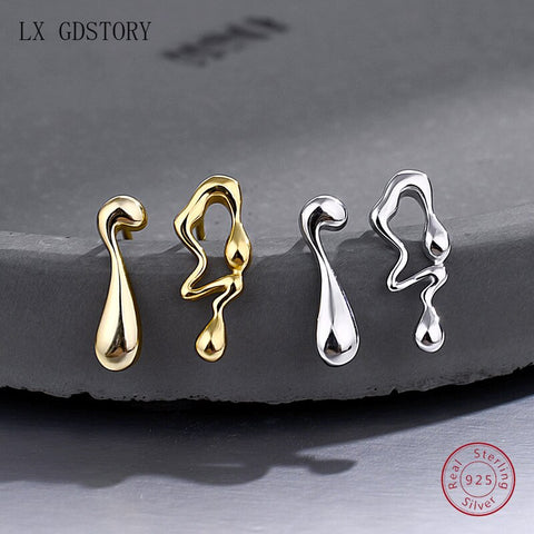 Fashion Silver Earrings for Women Silver 925 Jewelry Stud Earrings Small Earrings Silver Irregular Earing Fine Jewelry Earnings