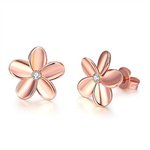 CHUKUI Ali Express Minimalist Fashion Jewellery Woman Flower Earrings Silver Stud Earnings For Girls Bijoux India 2018