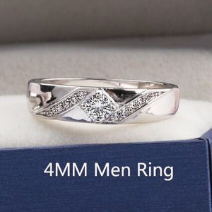 Big 95% OFF! YANHUI 100% Original Solid 925 Silver Wedding Rings for Women and Men CZ Zircon Jewelry Engagement Gift Rings JZ286