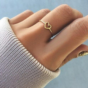 NEWBUY 2019 New Fashion Rose Gold Color Hollow Heart Wedding Ring For Women Dropship Engagement Jewelry Femme Bijoux