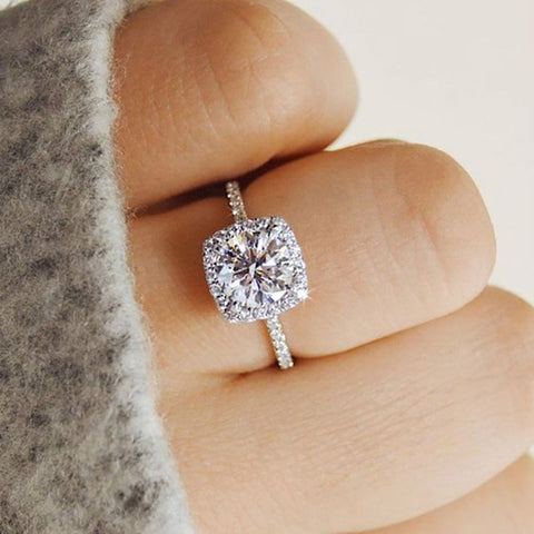 Ailend zircon crystal ring female ring accept custom jewelry gift 2019 popular hot fashion girl statement high quality