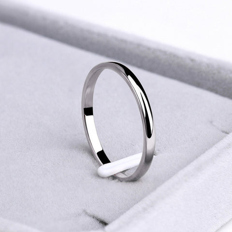 CACANA Stainless Steel Rings Rose Gold Anti-allergy Smooth Simple personalized custom Wedding Couples Rings Bijouterie