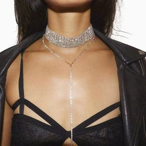 2019 Hot Selling Rhinestone Choker Crystal Gem Luxury Chokers Collar Chocker Chunky Y necklace Women jewelry Accessories